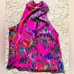 Skies Are Blue Pink Floral Top